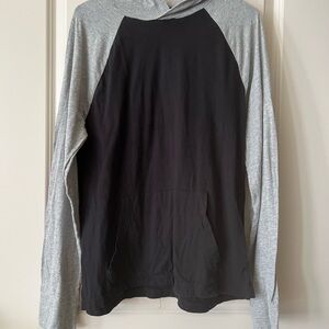GAP Black and Light Gray Raglan Hoodie